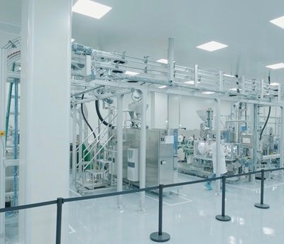 Extensive powder mixing facility